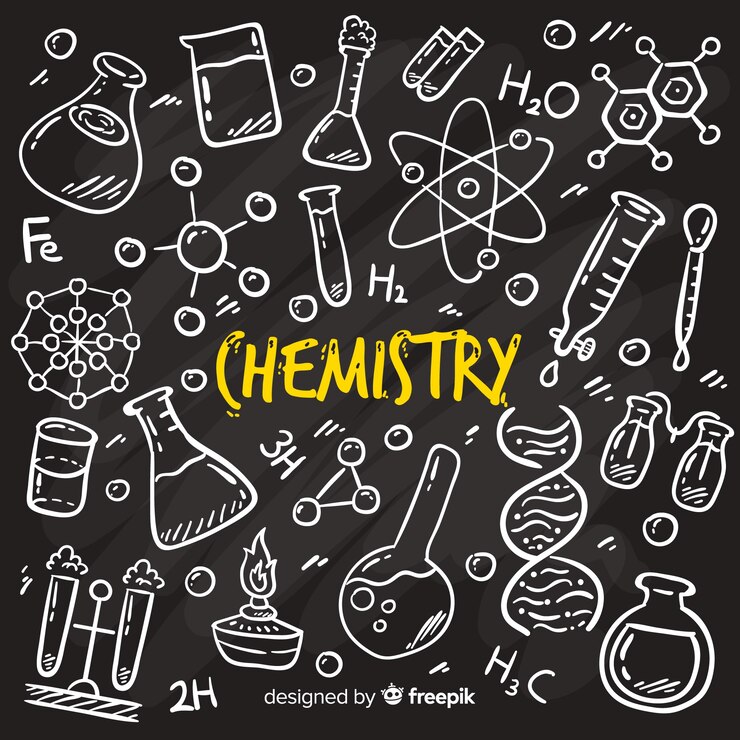 Bezpłatny plik Wektor tło tablica z informacjami chemii
