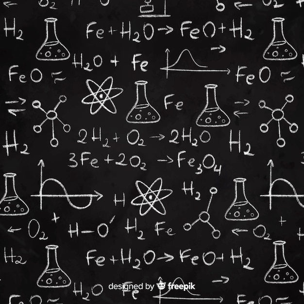 Bezpłatny wektor tło tablica z informacjami chemii