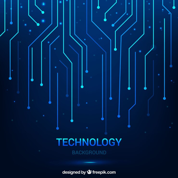 Bezpłatny plik Wektor tło technologiczne z liniami