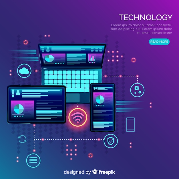 Bezpłatny wektor tło technologii