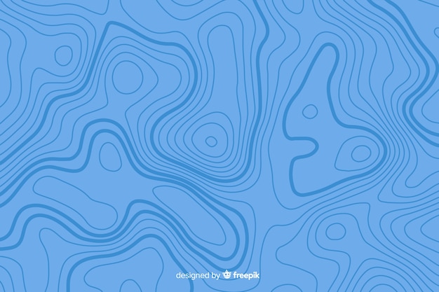 Tło topograficzne linie na niebieskich odcieniach