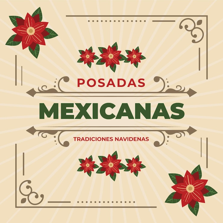 Bezpłatny plik Wektor tło vintage posadas mexicanas