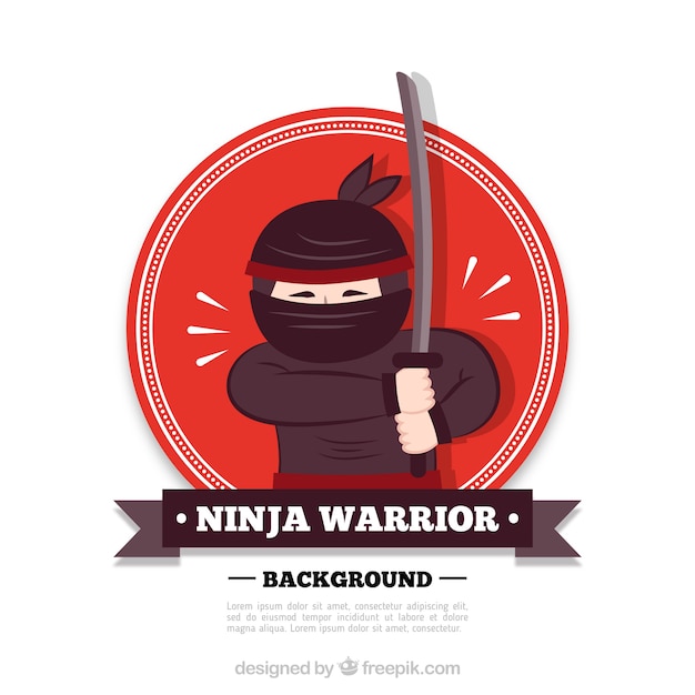 Tło Wojownik Ninja