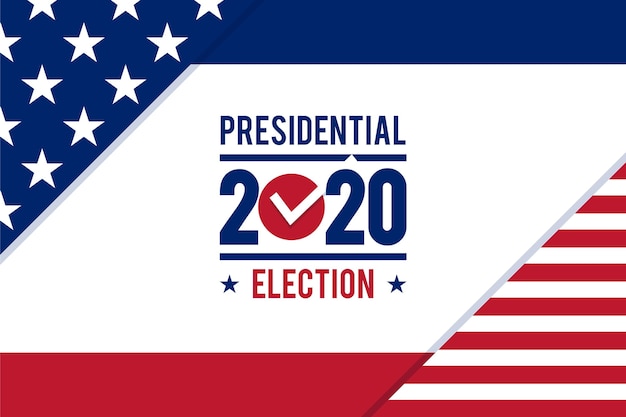 Bezpłatny wektor tło wyborów prezydenckich w usa w 2020 r