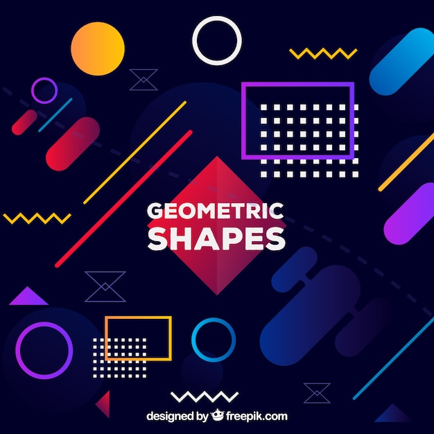 Bezpłatny wektor tło z geometrycznymi kształtami