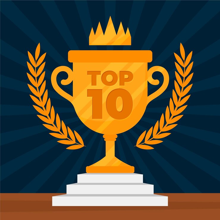 Bezpłatny plik Wektor top 10 najlepszych nagród na podium