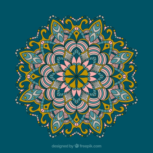 Tradycyjna Mandala W Kolorowym Stylu