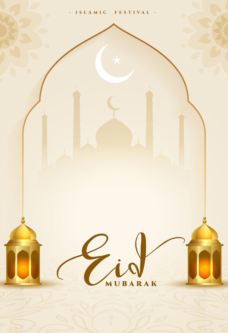 Bezpłatny plik Wektor tradycyjne wydarzenie eid mubarak tło z złotą lampą