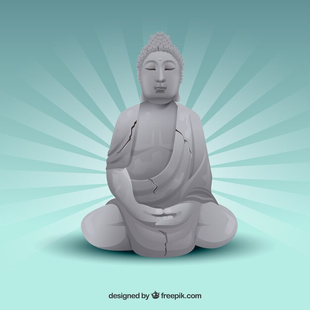 Tradycyjny budha w realistycznym stylu