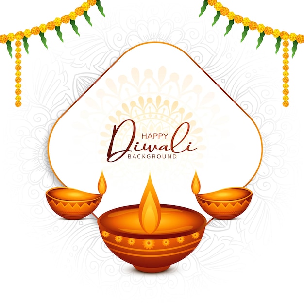 Tradycyjny Indyjski Festiwal Diwali Z Tłem Karty Lamp