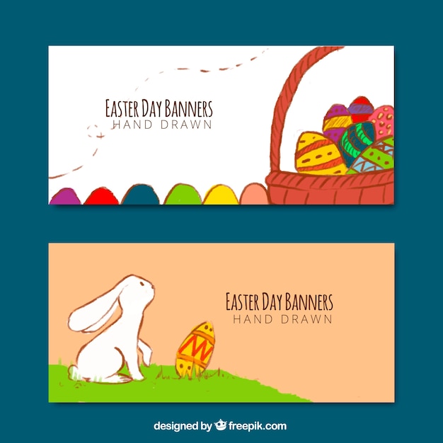 Transparenty Wielkanocne Z Królika I Kolorowe Jaj