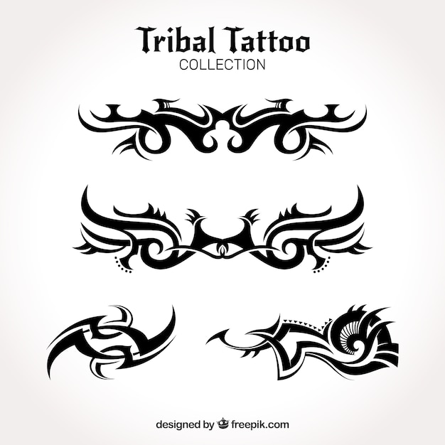 Bezpłatny wektor tribal tatuaż kolekcji