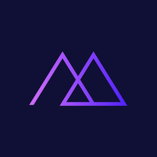Bezpłatny wektor trójkątny projekt logotypu