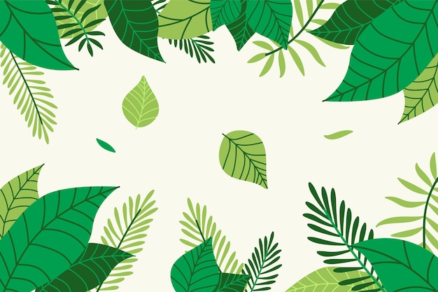 Bezpłatny wektor tropikalne liście tło