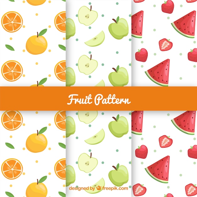 Trzy wzory smaczne owoce