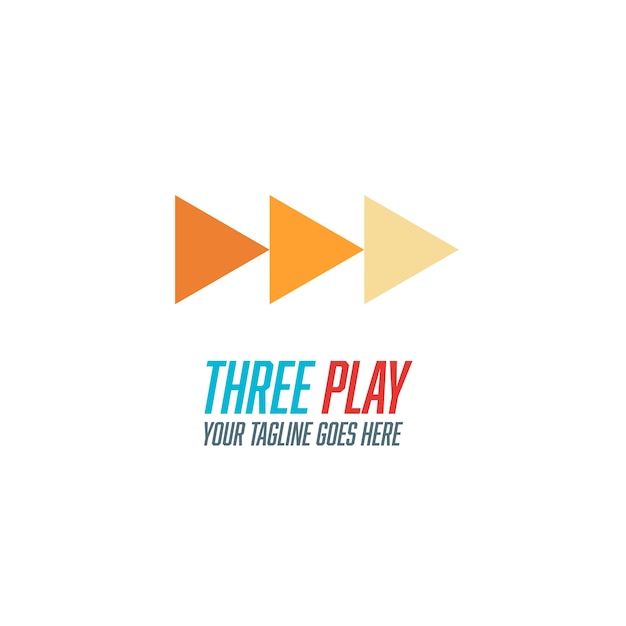 Bezpłatny wektor trzy zabaw logo