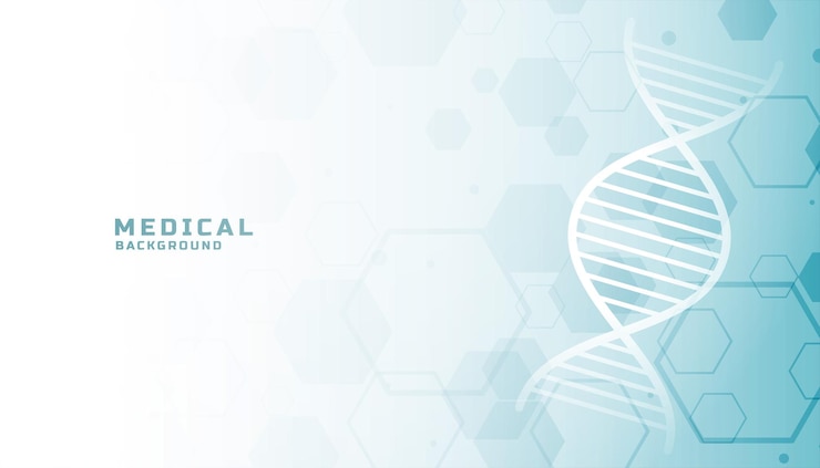 Bezpłatny plik Wektor twórcze doświadczenie w dziedzinie biotechnologii w dziedzinie opieki zdrowotnej z życiem genetycznym i projektem sześciokątnym