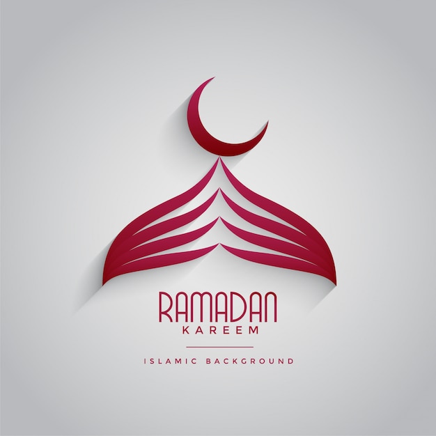 Bezpłatny wektor twórczy meczet projekt festiwalu ramadan kareem