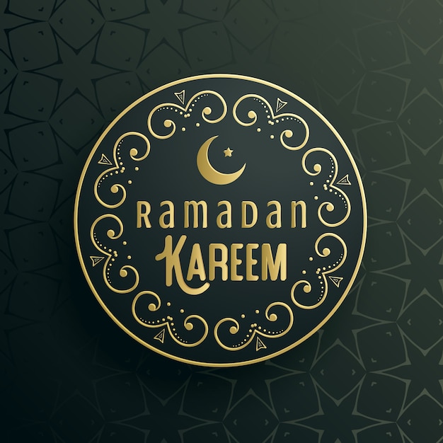 Bezpłatny wektor twórczy ramadan kareem pozdrowienia projekt wektora karty