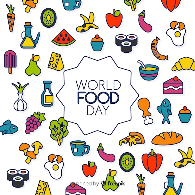 Twórczy światowy Dzień żywności Tło