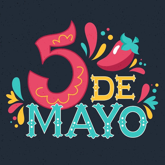 Typografia Cinco De Mayo