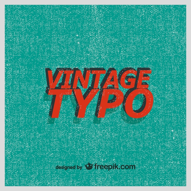 Bezpłatny wektor typografia tło retro