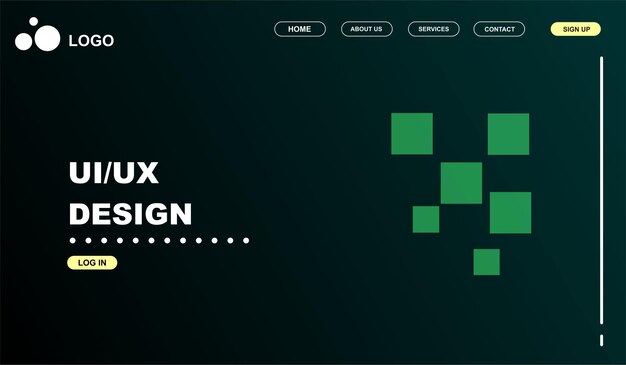 UI UX design minimalistyczny nowoczesny kolor gradientu