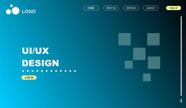 UI UX design minimalistyczny nowoczesny kolor gradientu