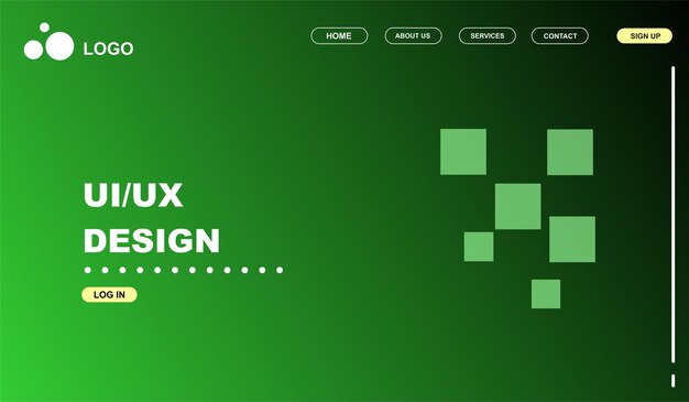 UI UX design minimalistyczny nowoczesny kolor gradientu