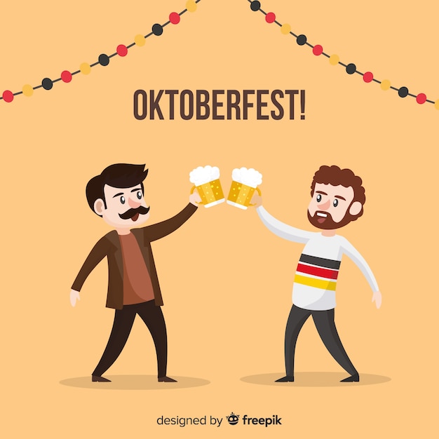 Urocze Postacie świętujące Oktoberfest