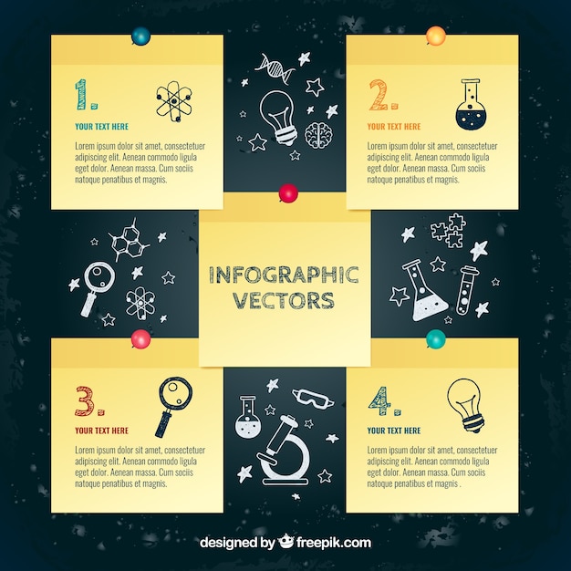 Bezpłatny wektor uwagi infografika szablon