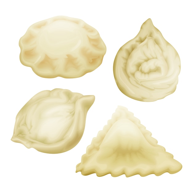 Vareniki pierogi xiao bao momo ravioli tortellini manti.