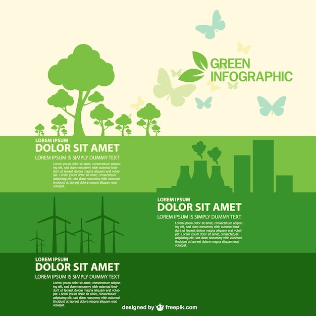 Bezpłatny wektor vector infografika ekologiczny styl