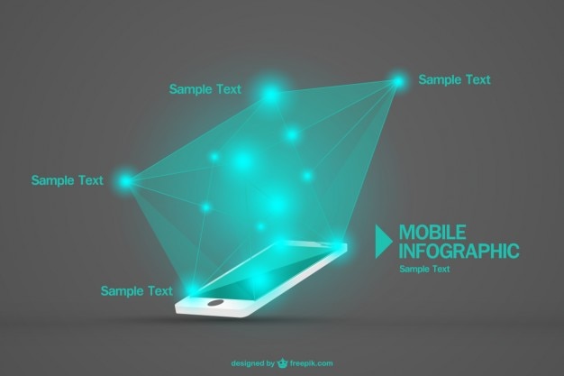 Bezpłatny wektor vector mobile infografika