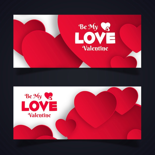 Bezpłatny wektor vector valentine's banner designs