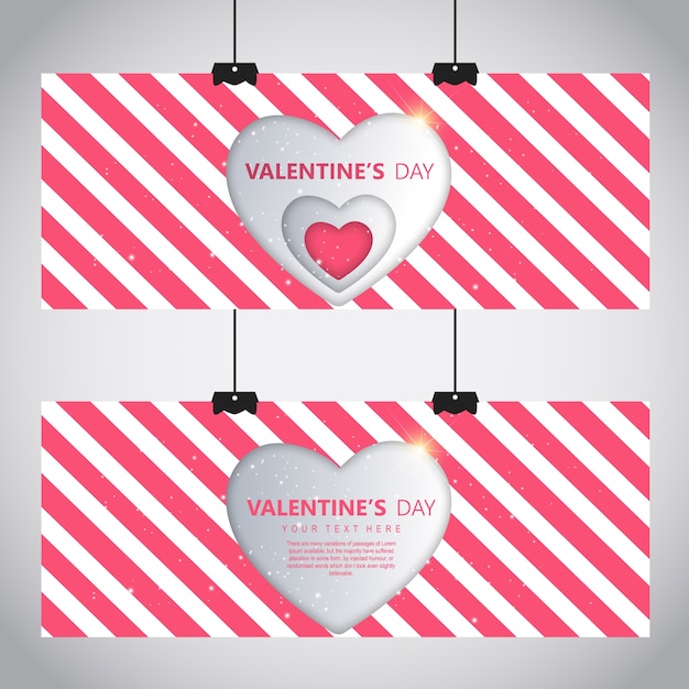 Vector Valentine's Banner Designs