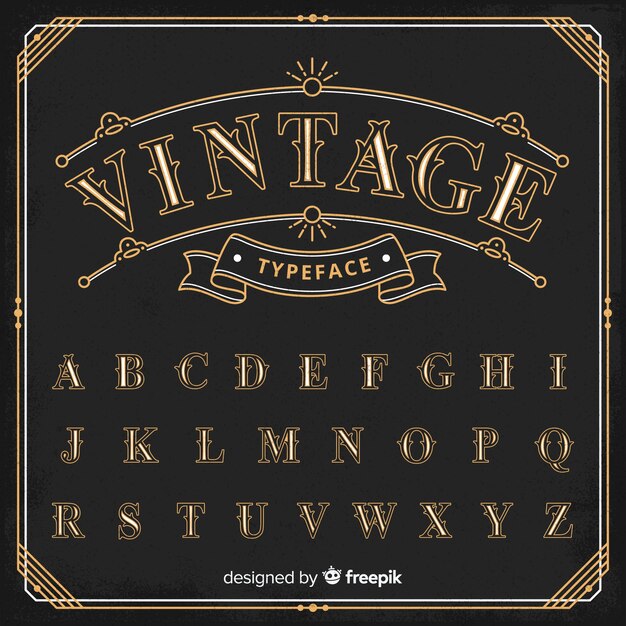 Vintage alfabet