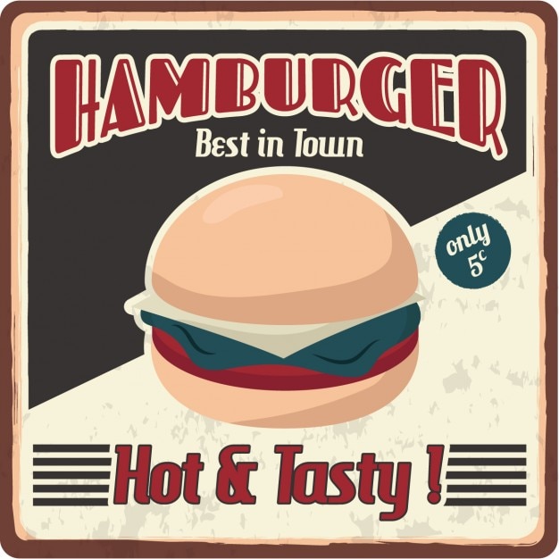 Vintage Hamburguer Komercyjny Projekt