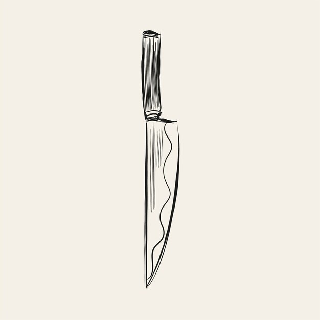 Vintage ilustracja noża