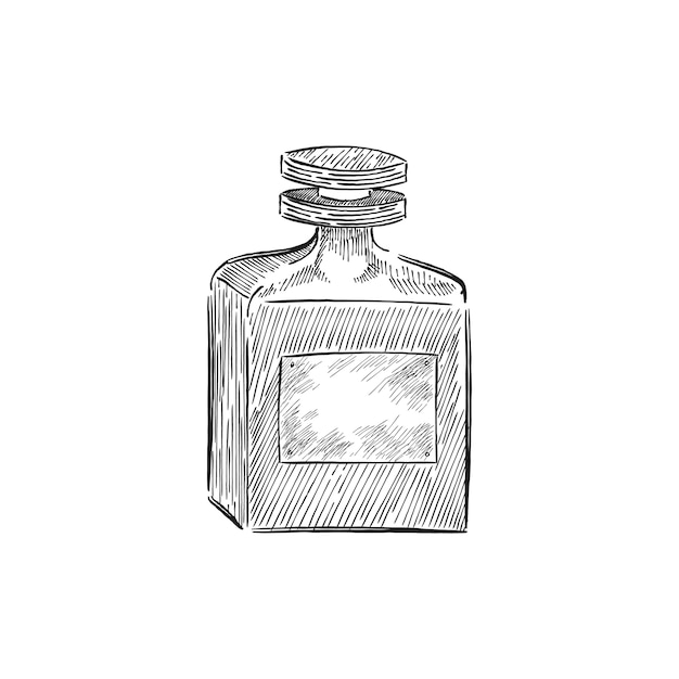 Vintage ilustracji butelki perfum