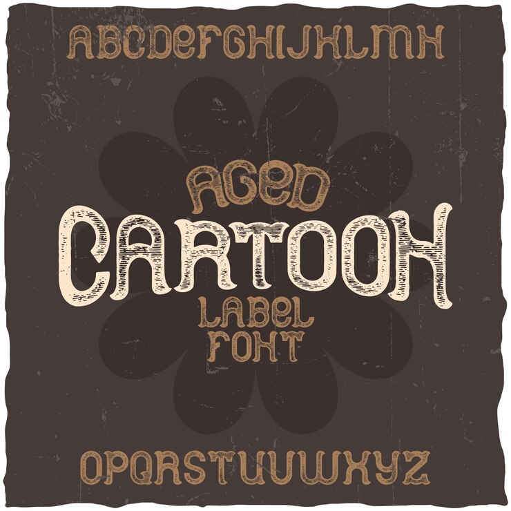 Bezpłatny plik Wektor vintage krój o nazwie cartoon. dobra czcionka do wykorzystania w każdym logo vintage.