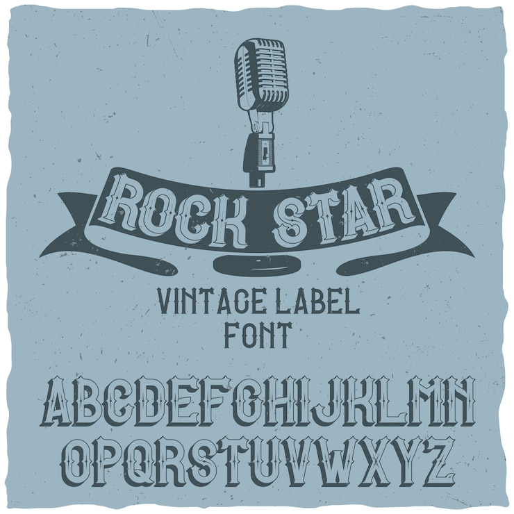 Bezpłatny plik Wektor vintage krój o nazwie rock star
