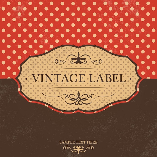Bezpłatny wektor vintage label design