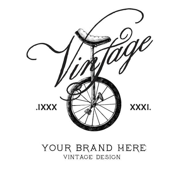 Vintage logo marki wektor