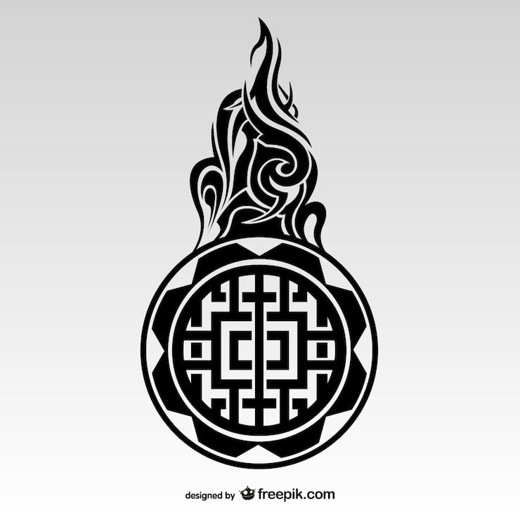 Bezpłatny plik Wektor w stylu tribal tatuaż maori