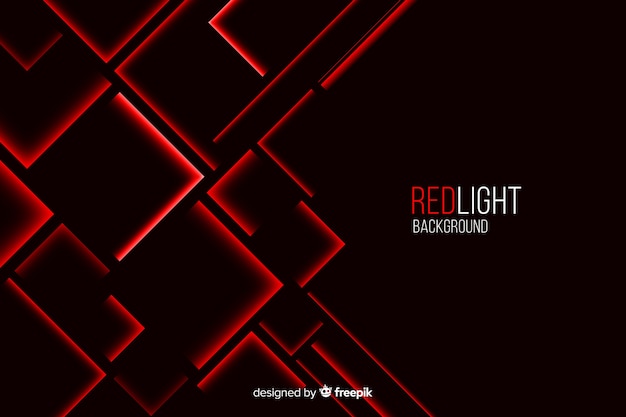 Wbudowane kwadratowe czerwone światła na czarnym tle