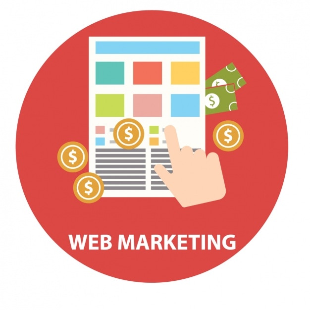 Bezpłatny wektor web design marketing tle