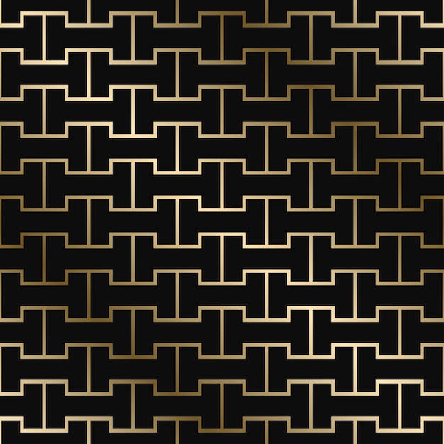 Wektor Geometryczny Wzór W Stylu Art Deco Bezszwowe Luksusowe Złoto Gradientowe Bogate Niekończące Się Tło Premium Wektorów