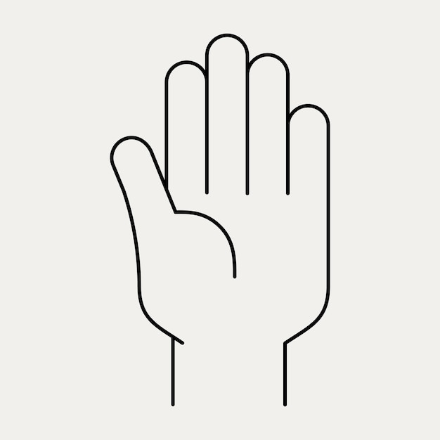 Bezpłatny wektor wektor ikony zapobiegania koronawirusowi dłoni