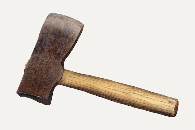 Wektor ilustracji Vintage Axe, zremiksowany z grafiki autorstwa Jamesa M. Lawsona